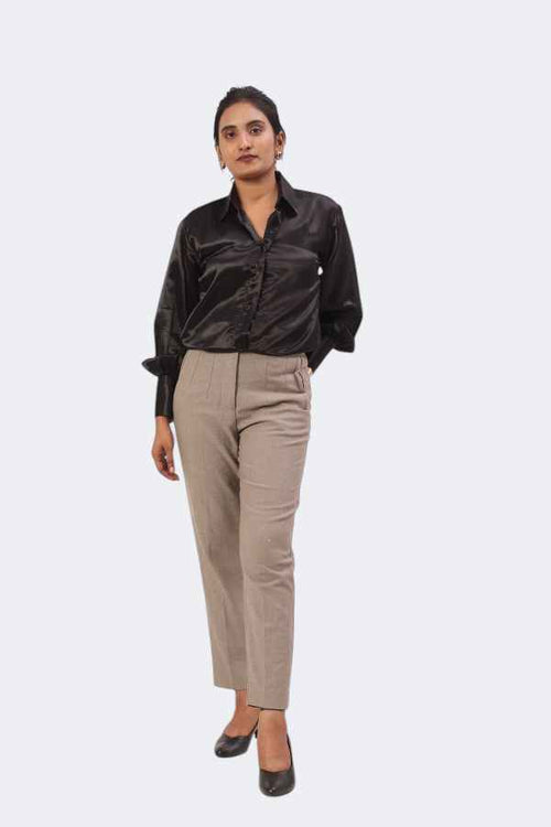 Classic Black oversized Satin Shirt