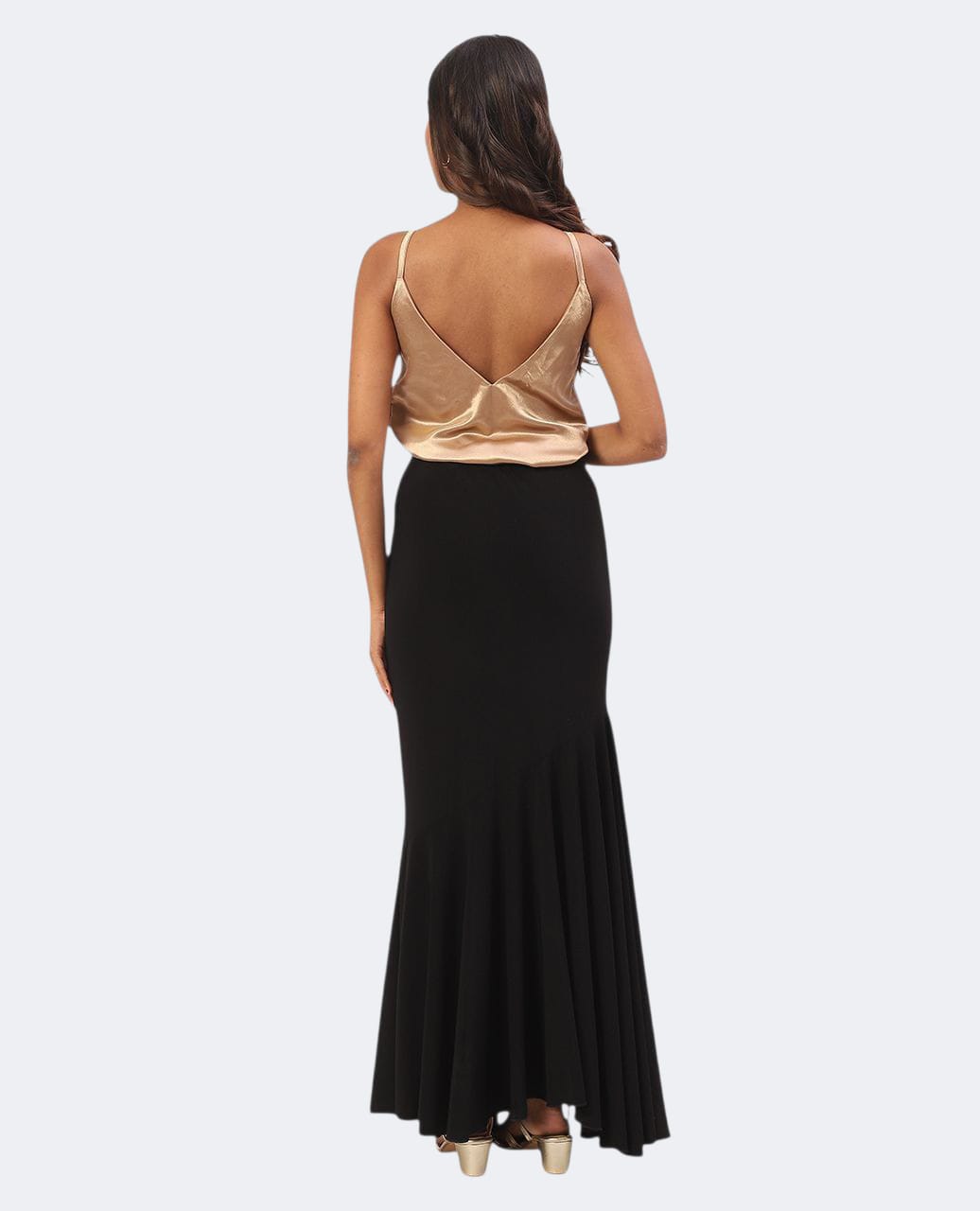 Cowl Neck Top Champagne Color