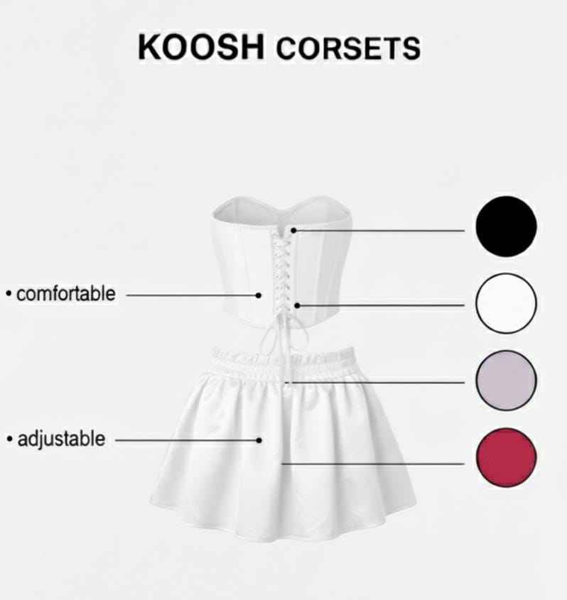 Ivory Corset Fit & Flare Dress