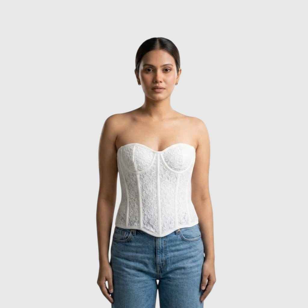 The White Lace Corset Set🤍
